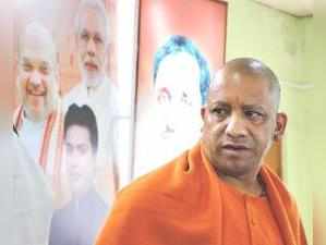 Agartala: Uttar Pradesh Chief Minister Yogi Adityanath leaves after addressing a...