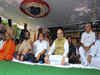 Amit Shah leads dharna against Congress’ ‘Divisive’ politics