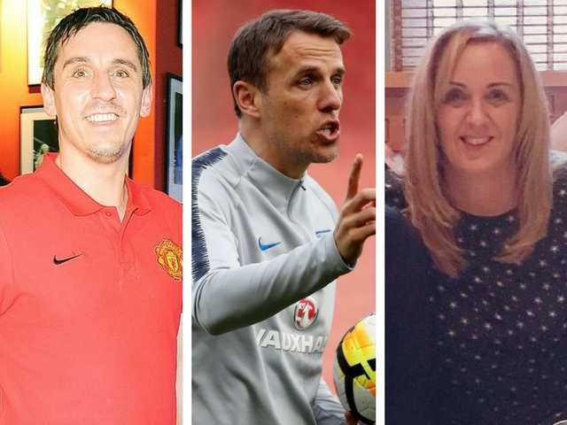 Gary and Phill Neville, and Tracey Neville