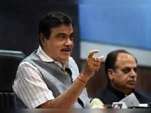 New Delhi: Union Minister of Road Transport and Highways Nitin Gadkari during a ...