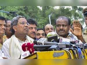 Bengaluru: Outgoing Karnataka Chief Minister Siddaramaiah and JD(S) President HD...