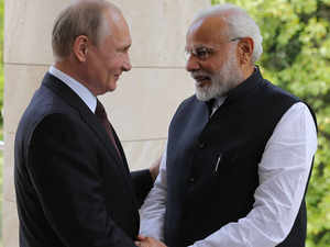 Prime Minister Modi meets Russian President Vladimir Putin