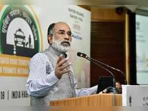 New Delhi: Union Tourism and IT Minister Alphons Kannanthanam speaks during the ...