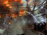 Fire at a warehouse in Mumbai