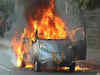 Tata's small budget car Nano catches fire in Delhi