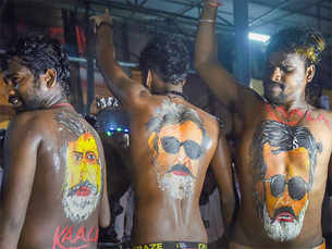 Fans pour in to watch Rajinikanth's 'Kaala'