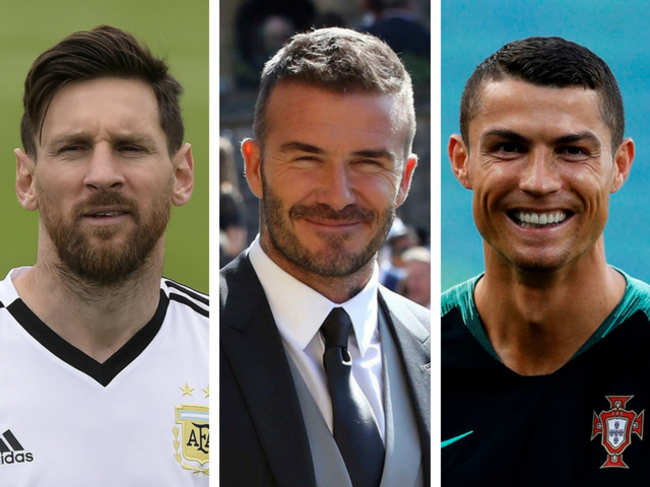Lionel Messi, David Beckham & Cristiano Ronaldo