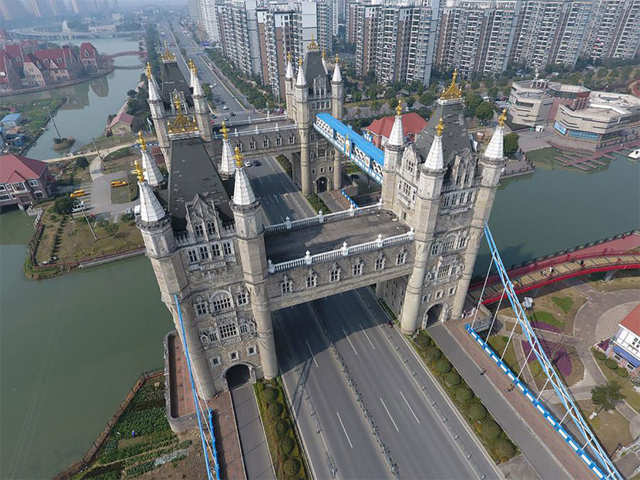 Inside China's bizarre 'fake' landmarks including copy Tower Bridge, Eiffel  Tower and even a full size Sphinx