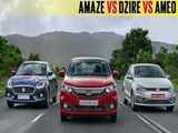 Watch: Honda Amaze diesel auto vs Maruti Dzire vs VW Ameo