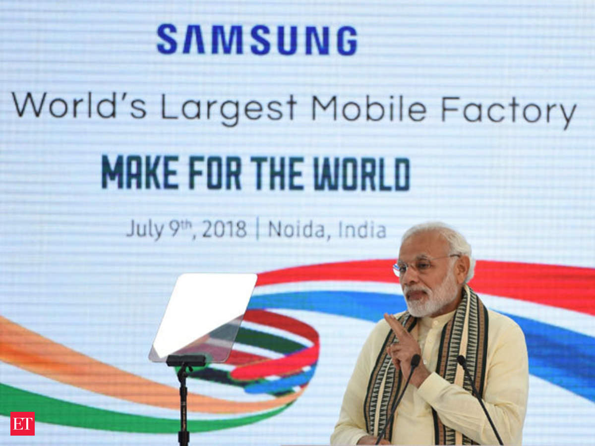 Make In India Pm Modi Biggest Mobile Phone Plant Masks Pm