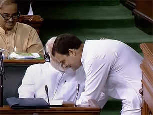 Rahul Gandhi's 'jhappi' for Narendra Modi in Lok Sabha