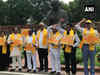 TDP MPs protests at Parliament, wants special status for Andhra Pradesh