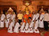 Thai soccer boys becoming novice buddhist monks
