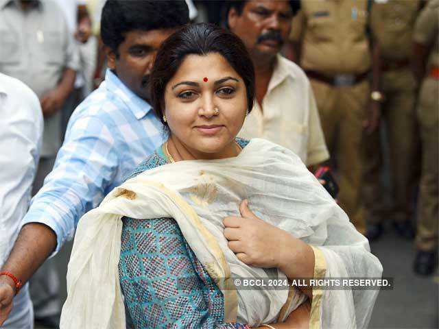 ​Actress Kushboo seen