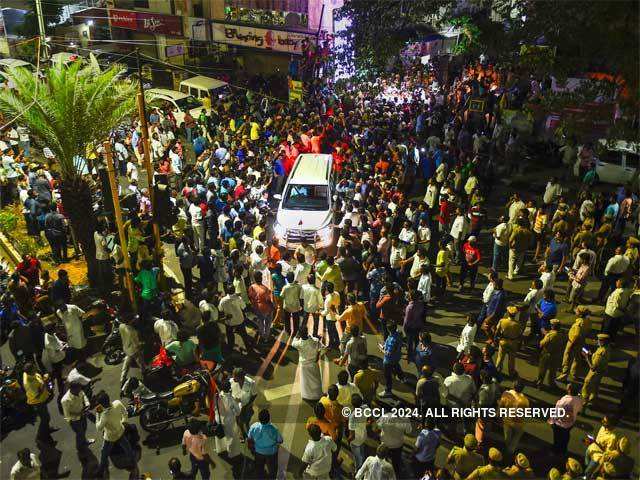 Supporters outside hospital