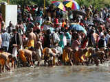 Nepalese Hindu devotees observe Father's Day