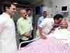 Chennai: Rahul Gandhi meets Karunanidhi at Kauvery hospital