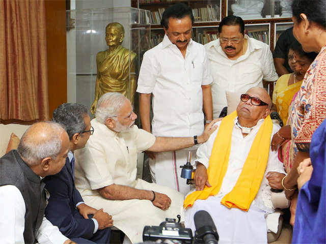 Narendra Modi with Karunanidhi