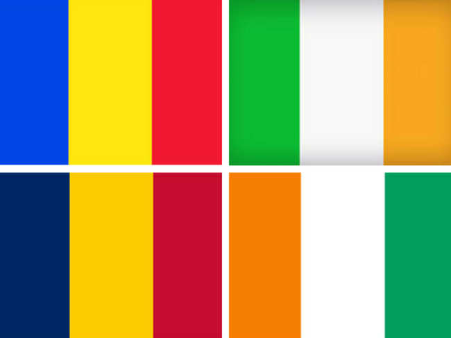 Raising the red flag of similarity: Romania-Chad, Ireland-Ivory Coast