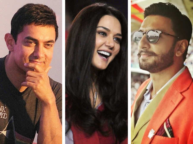 From left: Aamir Khan, Peity Zinta, Ranveer Singh