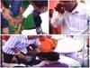 Caught on cam: BJP worker washes feet of Jharkhand MP, drinks the water
