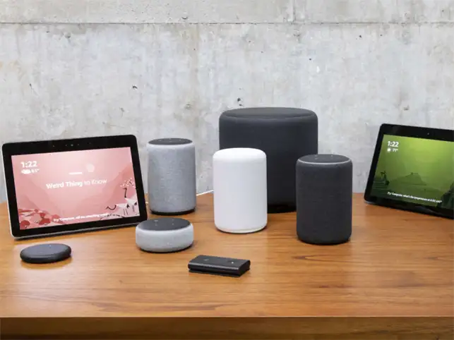 Amazon caused a few gasps at its Alexa event Thursday when it revealed it had 70 things to announce. The new products give Amazon a greater reach than ever before. Updates to the internet giant's Alexa-infused Echo smart speakers will allow them to tend to microwave cooking and even have "hunches" regarding what users may want or have forgotten. Alexa is even developing a personality, complete with a favorite pet or beer. Here's a round up all of the Alexa-infused products Amazon showcased, including speakers, an in-car device and, a microwave: Amazon caused a few gasps at its Alexa event Thursday when it revealed it had 70 things to announce. The new products give Amazon a greater reach than ever before. Updates to the internet giant's Alexa-infused Echo smart speakers will allow them to tend to microwave cooking and even have "hunches" regarding what users may want or have forgotten. Alexa is even developing a personality, complete with a favorite pet or beer. Here's a round up all of the Alexa-infused products Amazon showcased, including speakers, an in-car device and, a microwave: