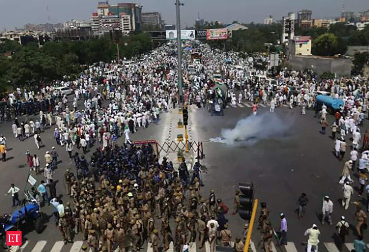 Farmer's stir: Protestors culminate rally at Kisan Ghat in Delhi - The  Economic Times
