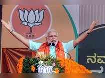 Udupi: Prime minister Narendra Modi addresses an election campaign rally in Udup...