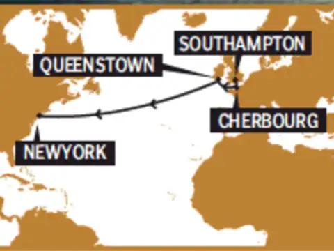 Will travel the same route as RMS Titanic