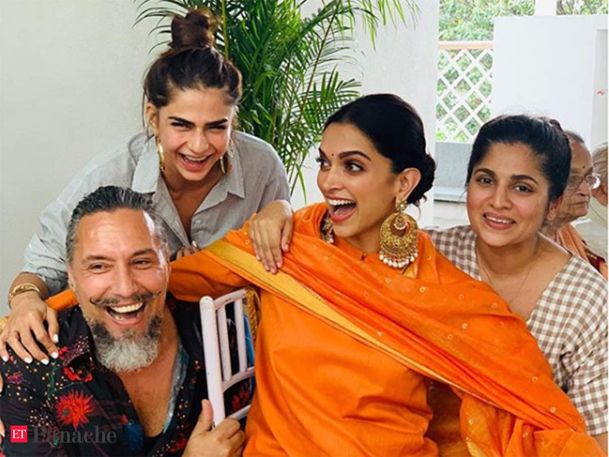 To New Beginnings Deepika Glows In Orange Sabyasachi Ensemble For