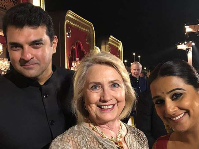 Siddharth Roy Kapur, Hillary Clinton, Vidya Balan