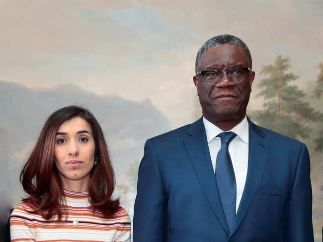 ​Nadia Murad (L) and Denis Mukwege​