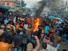 Sachin Pilot supporters burn tyres, block roads in Rajasthan