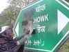 Watch: Rajiv Chowk sign board defaced with black ink in Delhi
