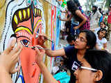 Wall painting on the festival of Dusshera