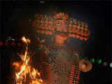 Effigy of Ravana set on fire