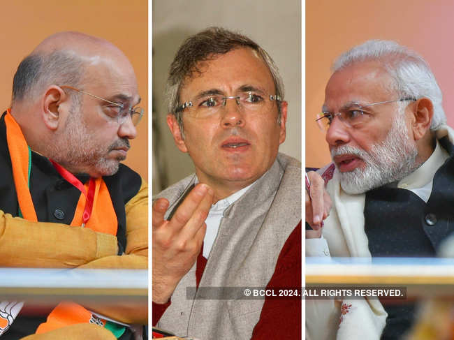 Amit Shah, Omar Abdullah & Narendra Modi