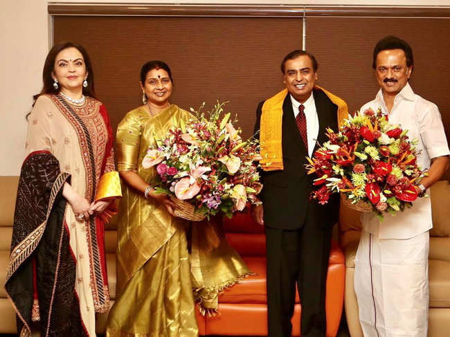 Mukesh Ambani, wife Nita meet MK Stalin in Chennai; invite DMK chief for Akash-Shloka's wedding