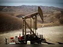 A pumpjack brings oil to the surface in the Monterey Shale, California