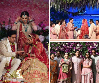 Akash, Shloka tie the knot as Ambanis twin in pink; Pichai joins Tata & SRK at wedding