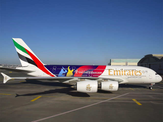 ​Emirates Airbus A380 in World Cup colours