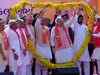 2019 Lok Sabha Polls: NDA allies join Amit Shah in Gandhinagar at his nomination rally