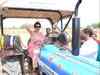 After performing as a farm woman, BJP MP Hema Malini now drives a tractor in Mathura
