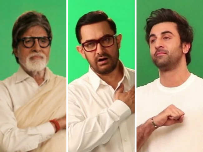 Amitabh Bachchan, Aamir Khan, Ranbir Kapoor