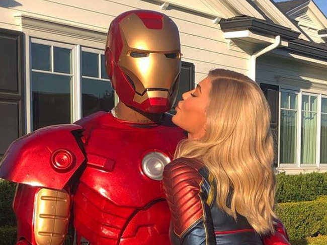 'Avengers' mania hits the Jenners: Kylie, beau Travis Scott dress as Captain Marvel & Iron Man