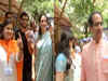 Shiv Sena chief Uddhav Thackeray casts his Vote in Mumbai with family