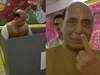 Rajnath Singh casts his vote at polling booth 333 in Lucknow