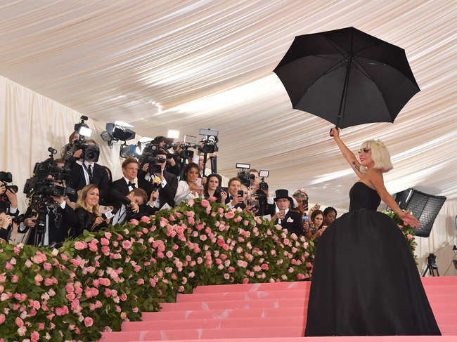 Lady Gaga posing for the shutterbugs