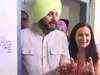 Navjot Singh Sidhu, wife Navjot Kaur Sidhu cast their votes in Amritsar