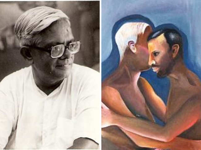 ​Bhupen Khakhar’s ‘Two Men in Benaras’​ is up for auction in a collection titled ‘Coup de Couer’in London​.